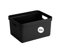 Sunware Sigma Home Caja De Almacenamiento 32L negro - 44,5x34,5x24,3cm - caja organizadora plastico hogar