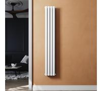 SUNXURY Radiador de baño, 239 x 1600 mm, diseño vertical, doble capa, color blanco