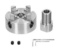 Sunydog Mandril de Torno con Perno de Montaje Autocentrante, Peso del Paquete 8,0 Oz con Eje Conexión y Tornillos, Conveniente para Trabajar Metales (4 mordazas-8mm)