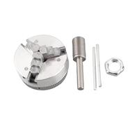 Sunydog Mandril de Torno con Perno de Montaje Autocentrante, Peso del Paquete 8,0 Oz con Eje Conexión y Tornillos, Conveniente para Trabajar Metales (3 mandíbulas-8mm)