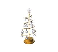 Suoumwa Lámpara de Árbol de Navidad de Cristal de Metal Navideño Árbol de Cristal de Mesa de Navidad con Luces LED Decoraciones para Árboles de Navidad S