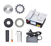Suoumwa Mini de Mesa para Carpintería, Banco Eléctrica, Herramienta Corte para Manualidades, Modelos de Bricolaje, Sierras de Escritorio Eléctricas de 96 W, Enchufe de la UE