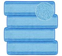 suoundey 4 Almohadillas De Repuesto Para Fregona, Microfibra, Compatibles Con Bona Mop, Lavables Y Reutilizables Suelos Madera Dura, 18 Pulgadas, Color, Azul