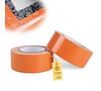 Supaway Cinta Naranja Impermeable 50 mm x 30 m, Cinta de Tela Profesional, 2 Rollos para Reparación, Sellado, Marcado, Ideal para Uso en Interior y Exterior, Bricolaje y Reparaciones Generale