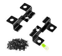 SUPAWAY Lote de 100 Clip in WPC 9,5mm Pinza di fissaggio decking Ferrajo per terrazze in acciaio per pavimenti in composito Fissaggio nascosto Clip di fissaggio in acciaio Campo di serraggio (Nero)