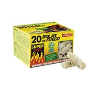 Super Foc Bolas de Fuego Ecológicas para Encender Barbacoas y Chimeneas - 20 Unidades