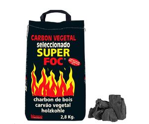 Super Foc Carbón Vegetal para Barbacoa, Bolsa 2.8 kg