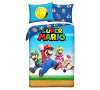 Super Mario Funda Nórdica Cama 90 140x200 + Funda Almohada Mario Luigi