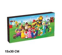 Super mario - lienzo con iluminación 15x30 cm