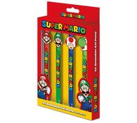 Super Mario (personajes) 4 bolígrafos de gel borrables, bolígrafo con licencia oficial