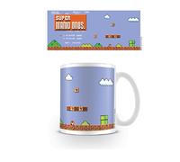 Super mario retro título taza de cerámica, multicolor