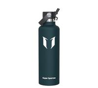 Super Sparrow Botella Agua Acero Inoxidable - Botellas Termica 1000ml - Sin BPA - Termo Cantimplora con Pajita Vacío, para Deporte, Viaje, Escuela, Exterior, Oficina, Gimnasio