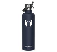 Super Sparrow Botella de Agua Acero Inoxidable - Botellas Termica 1.2L - Sin BPA - Cantimplora Termo con Pajita para Deporte, Viaje, Escuela, Oficina, Gimnasio, Exterior