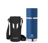 Super Sparrow Botella Termica - 750ml - Termo de Acero Inoxidable - Cantimplora Sin BPA - Termo Cafe - Tapa Antifugas Que Sirve de Taza - Se Mantiene Caliente 12 o Frío 24 Horas
