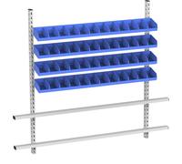 Superestructura de mesa con cajas visualizables anchura 1685 mm, 4 carriles con 48 cajas