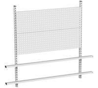 Superestructura de mesa con paredes perforadas con 2 postes y 2 paredes perforadas traseras