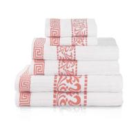 Superior Athens-Parent Juego de Toallas, Algodón, Coral, 6 Piece Towel Set
