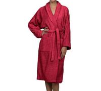 Superior Egyptian Terry Cotton Albornoz unisex (algodón egipcio, tamaño grande), color rosa Mujer (Pack de 1)