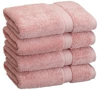 Superior - Juego de Toallas de Lavabo de algodón de 900 g/m2, Color Rosa de té, 4 Piezas