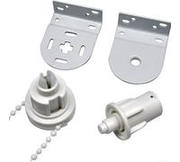 Superior - Kit de montaje de estor enrollable, cadena y soporte metálico, kit de reparación para tubos 28 mm y 32 mm, piezas para barras de cortina (32 mm)