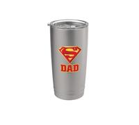 Superman Super Dad Shield Logo Vaso térmico de acero inoxidable de doble pared