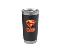 Superman Super Dad Shield Logo Vaso térmico de acero inoxidable de doble pared