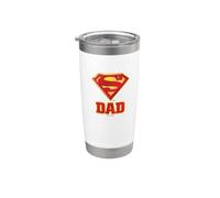 Superman Super Dad Shield Logo Vaso térmico de acero inoxidable de doble pared