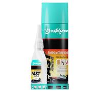 Superpegamento con activador en spray. Super pegamento con acelerador de adhesivo. Adhesivo profesional todo uso de alta fuerza de adherencia (50gr de pegamento con 200ml de spray)