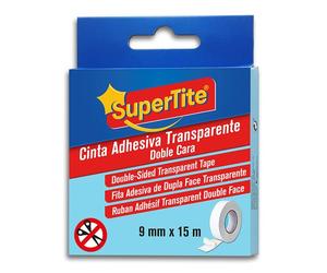 Supertite 61492 cinta adhesiva doble cara, multicolor, 15 m x 9 mm