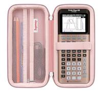 Supmay Funda para calculadora compatible con Texas Instruments TI-84 Plus CE/TI-84 Plus/TI-83 Plus/TI-83 Plus CE, calculadora gráfica a color, funda de almacenamiento con bolsillo de malla para cable