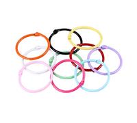 SUPVOX 24pcs Libro colorido Anillos de encuadernación de hojas sueltas- 45 mm Anillos de cuaderno de papel suelto de metal Anillos de llavero para tarjetas, documentos y muestras