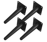 SUPVOX 4 Piezas Patas Cónicas de Metal Negro, Juego Moderno | Hierro Resistente, Soporte Mejorado E Instalación Sencilla, Uso Versátil para Muebles y Reposición