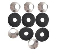 SUPVOX 5 Piezas Tapa de Paraguas de Poste Metálica Plata, 10mm | Sellado de Punta, Diseño Antifuente, para Lluvia y Sol, Compatible Mástiles de Sombrilla