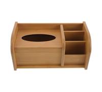 SUPVOX Caja Dispensadora de Pañuelos para Escritorio de Madera Organizador de Control Remoto y Accesorios para Oficina y Hogar