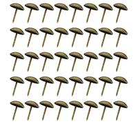 SUPVOX Clavos de Tapicería Antiguos de Latón 10x15mm, Cabeza Grande Redonda, 100 Piezas, Hierro Resistente para Decoración de Muebles y Proyectos DIY