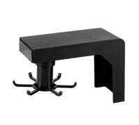 SUPVOX Gancho de Pared Metálico Negro Giratorio y Extensible para Baño | Hierro, Ajuste 360° y Cabeza Retráctil, Desmontaje Sencillo, Uso en Paredes y Vidrio sin Dañar Superficies