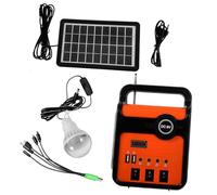 SUPVOX Generador Solar 220v 25W Luz LED y Cargador USB Kit Portátil para Jardín Camping Senderismo y Actividades al Aire Libre