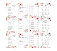SUPVOX Juego de 48 Tarjetas de Preguntas para Despedidas de Soltera y Compromisos, Papel Resistente Diseño Delicado y Elegante, Fácil de Escribir