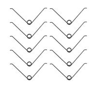 SUPVOX Muelle Para Tijeras De Podar En V Acero Inoxidable 10 Piezas Resorte De Repuesto Para Podadoras De Jardín 3.22X2.36X0.07 Pulgadas Accesorios De Herramientas De Mano