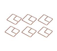 SUPYINI 100 clips de metal chapados en oro resistentes a la corrosión | Forma de anillo y cuadrado, superficie inoxidable, para clasificar documentos, para uso en la oficina, en casa y en el