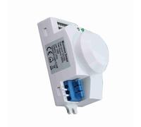 SUPYINI Interruptor de Luz con Sensor de Microondas y Detector de | de Microondas de 5,8 GHz, Retardo y Distancia Ajustables, Penetra Plástico/vidrio/madera, para LED/incandescente,