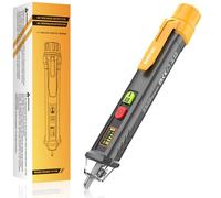 SURFOU Detector de Voltaje sin Contacto AC 12V/48V-1000V con NCV, Linterna LED, Alarma Sonora, Detección de Cable Vivo/Neutro y Rotura de Cables, para Electricistas y Bricolaje