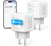 SURFOU Enchufe Inteligente WiFi 2.4GHz, Smart Plug 16A Compatible con Alexa y Google Home, Control por Voz y APP, Temporizador Programable, Ahorro Energético, Sin Hub Necesario, 2 Pezzi