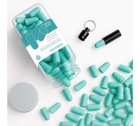 SURFOU Tapones Oidos Ruido Dormir, 60 Pares, Reducción 38 dB, Reutilizables y Ultra Suaves, Ideales para Personas que Duermen de Lado, Viajes, Casa y Estudio, Turquesa