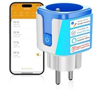 Surfou - Toma conectada WiFi inteligente tipo E, programador eléctrico, compatible con Alexa y Google Assistant, toma programable con temporizador y mando a distancia, App Tuya/Smart Life, 16A