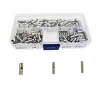 Surriba 200 pcs Empalmes Cables Electricos, Conectores sin Aislamiento, Punteras Electricas, Terminal Redondo Cable 3 Tibos