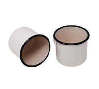 Surtido de 2 Tazas de Metal esmaltado - Blanco Rosado - 250 ml