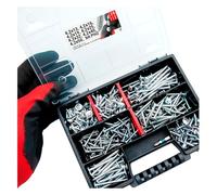 Surtido de 290 tornillos autorroscantes con maletín y caja de surtido de brocas