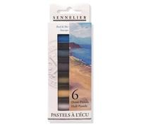 Surtido de 6 semipasteles extra finos Sennelier con colores análogos (playa)