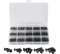 Surtido de 750 tornillos autorroscantes negros, M1.7 M2 M2.5 para cabeza plana M3 para kit de sujetadores de madera Phillips para Stanley forMakita para Bosch